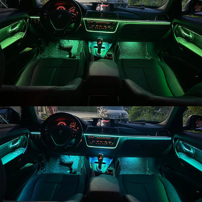Mavlaro 9-Farben LED Ambientebeleuchtung Türleisten für BMW 3er F30 2012-2018 CIC/NBT