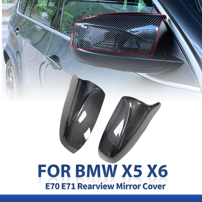 Mavlaro Echtcarbon Spiegelkappen Ersatz für BMW X5 E70 & X6 E71 2008-2013
