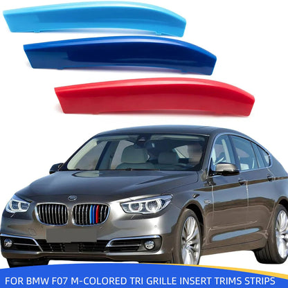 Mavlaro M-Farben Nieren-Zierstreifen für BMW 5er GT F07 2009-2017 9 Streben