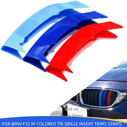 Mavlaro M-Farben Nieren-Zierstreifen für BMW 4er F32/F33/F36 2014-2018 9 Streben