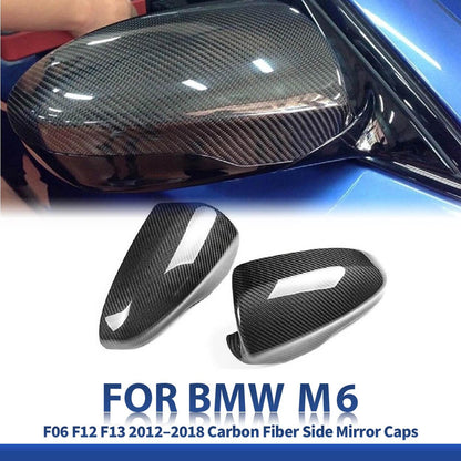 Mavlaro Echtcarbon Spiegelkappen-Overlays für BMW M6 F06/F12/F13 2012-2018
