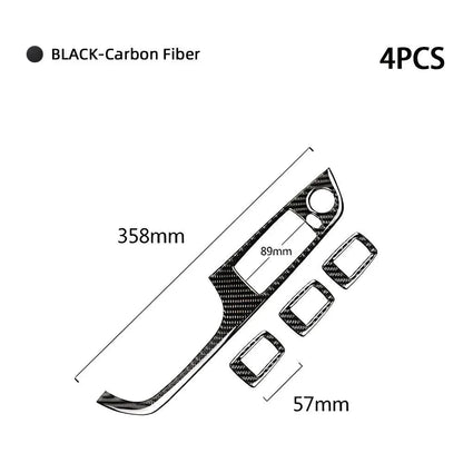 Mavlaro Echtcarbon Fensterheberschalter-Blenden 4-teilig für BMW 3er E90