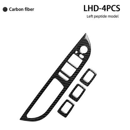 Mavlaro Echtcarbon Fensterheberschalter-Blenden für BMW 5er E60 LCI 2008-2010