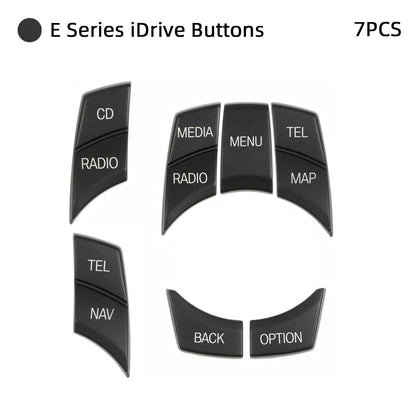 Mavlaro iDrive Tasten Ersatz 7-teilig für BMW E81/E82/E88 E90/E92/E93 E60/E61 E70/E71