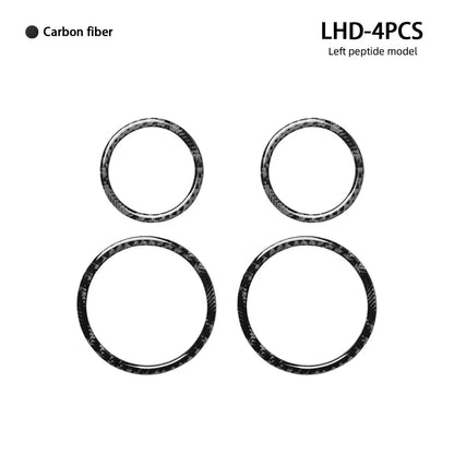 Mavlaro Echtcarbon Lautsprecher-Ringblenden 4-teilig für BMW 3er E46 1998-2006