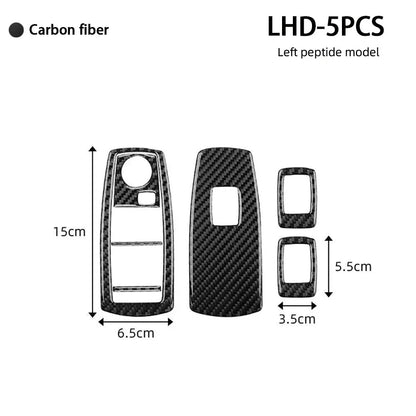 Mavlaro Echtcarbon Fensterheberschalter-Blenden 4-teilig für BMW X3 E83 2004-2010