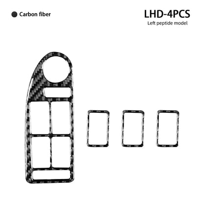Mavlaro Echtcarbon Fensterheberschalter-Blenden für BMW 5er E39 & M5 1998-2003