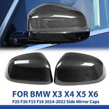 Mavlaro Echtcarbon Spiegelkappen Ersatz für BMW X3 F25/X4 F26/X5 F15/X6 F16 2014-2019