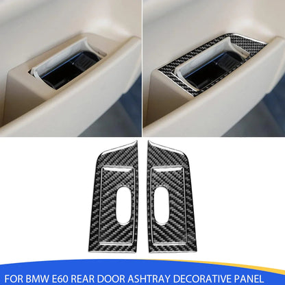 Mavlaro Echtcarbon Fondtür-Aschenbecher Blende für BMW 5er E60 2004-2010