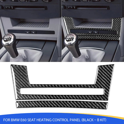 Mavlaro Echtcarbon Sitzheizung-Tastenblende B-Kit für BMW 5er E60 2004-2007