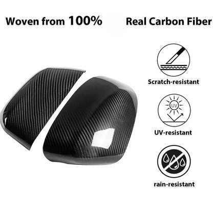 Mavlaro Echtcarbon Spiegelkappen Ersatz für BMW X3 F25/X4 F26/X5 F15/X6 F16 2014-2019