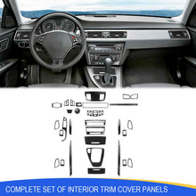 Mavlaro 37PCS Real Carbon Fiber Full Interior Trim Cover Kit for BMW 3 Series E90 E92 (2005–2012)