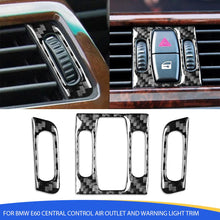 Mavlaro Echtcarbon mittlere Lüftungsdüse & Warnblink-Tastenrahmen für BMW 5er E60 2004-2010
