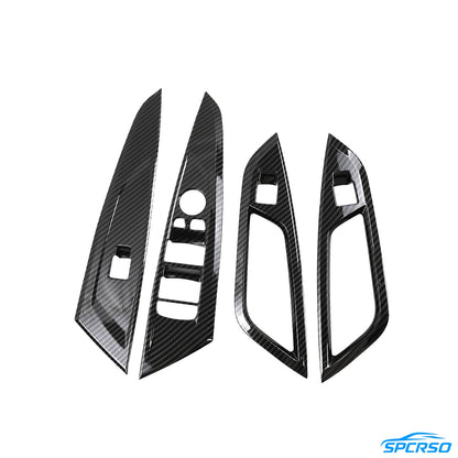 Mavlaro Carbon-Look Fensterheberschalter-Blenden 4-teilig für BMW 4er G22/G23/G26 & i4 2021-2025