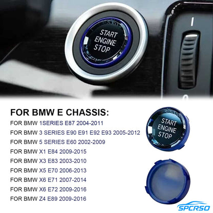 Mavlaro Kristall Start-Stop-Knopf Ersatz 23 mm für BMW E90/E91/E92/E93/E60/E70/E71