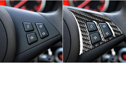 Mavlaro Echtcarbon Lenkradtasten-Rahmen A-Kit für BMW 5er E60 2004-2010