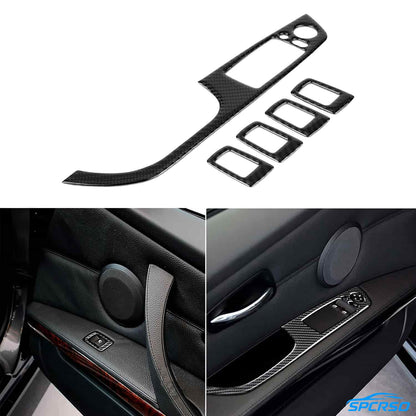 Mavlaro 37PCS Real Carbon Fiber Full Interior Trim Cover Kit for BMW 3 Series E90 E92 (2005–2012)