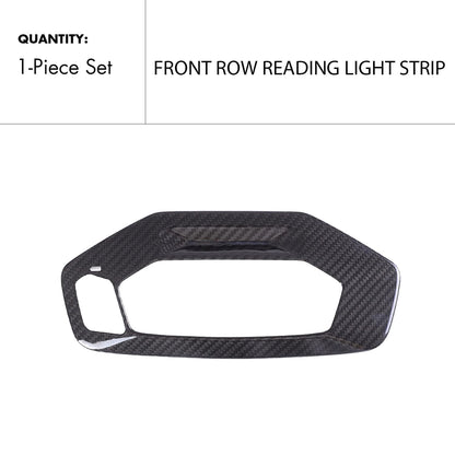 Mavlaro Real Carbon Fiber Front Reading Light Lamp Trim Cover for BMW 8 Series G14 2019-2022 Interior Upgrade