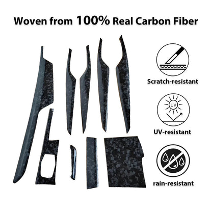 Mavlaro Echtcarbon/Forged-Carbon Innenraumleisten Set 9-teilig für BMW 5er G30/G31 2018-2023 Linkslenker