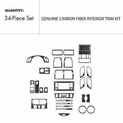 Mavlaro Real Carbon Fiber Full Interior Trim Cover Kit for BMW X5 E53 (2000–2006), OEM Fit, Multi-Piece Set