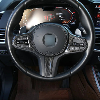 Mavlaro Echtcarbon Lenkradtasten-Rahmen 2-teilig für BMW 3er/5er/X5/X6 2018-2021