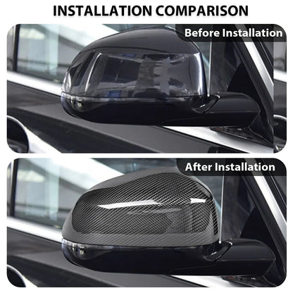 Mavlaro Echtcarbon Spiegelkappen Ersatz für BMW X3 F25/X4 F26/X5 F15/X6 F16 2014-2019