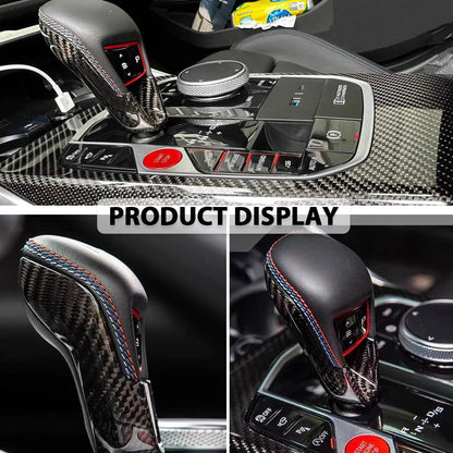 Mavlaro Echtcarbon Schaltknauf-Abdeckung für BMW M2/M3/M4 G80/G82/G87 & X3M/X4M/X5M/X6M
