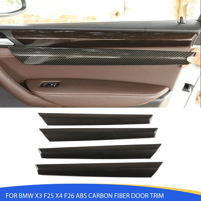 Mavlaro Türverkleidungs-Zierleisten Carbon-Look 4-teilig für BMW X3 F25 & X4 F26 2011-2017