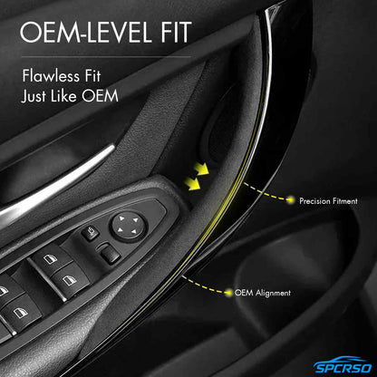Mavlaro Alcantara-Optik Innentürgriff-Abdeckungen 3-teilig ohne Ausbau für BMW X5 E70 & X6 E71/E72 2007-2014