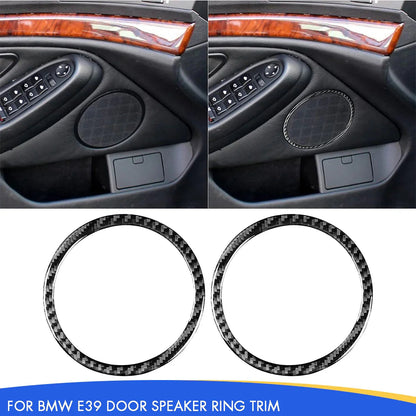 Mavlaro Echtcarbon Türlautsprecher-Ringblende für BMW 5er E39 & M5 1998-2003