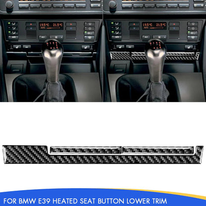 Mavlaro Echtcarbon Sitzheizung-Tastenleiste unten für BMW 5er E39 & M5 1998-2003