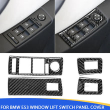 Mavlaro Echtcarbon Fensterheberschalter-Blenden für BMW X5 E53 2000-2006