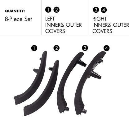 Mavlaro Alcantara-style suede Door Handle Outer & Inside Cover – Fits BMW F30 F80 F31 F32 (2012-2019)