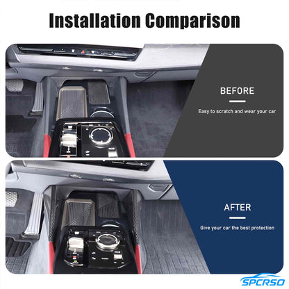 Mavlaro Echtcarbon Schaltpanel-Seitenblenden 2-teilig für BMW 5er G60/i5 ab 2024
