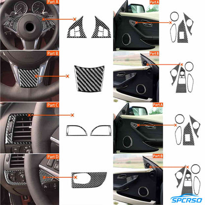 Mavlaro Echtcarbon Innenraum-Komplettset 33-teilig für BMW 6er E63/E64 2004-2010