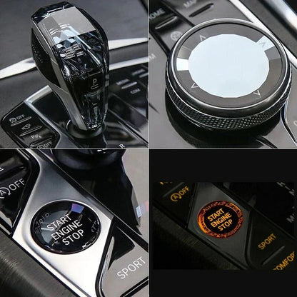 Mavlaro Crystal Gangwahlschalter & Startknopf Kit für BMW G-Serie MGU Linkslenker