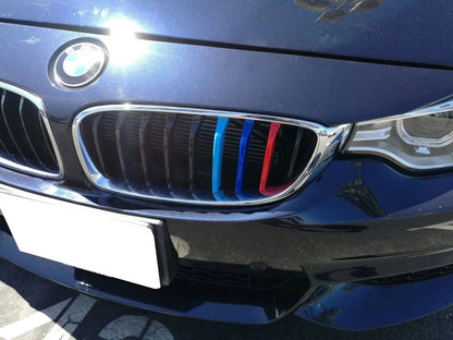 Mavlaro M-Farben Nieren-Zierstreifen für BMW 3er GT F34 M-Sport 2013-2020 9-Streben-Grill