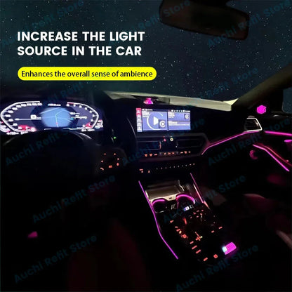 Mavlaro LED Getränkehalter Ambientebeleuchtung 11 Farben für BMW 5er G30 & 6er GT G32 2018-2023