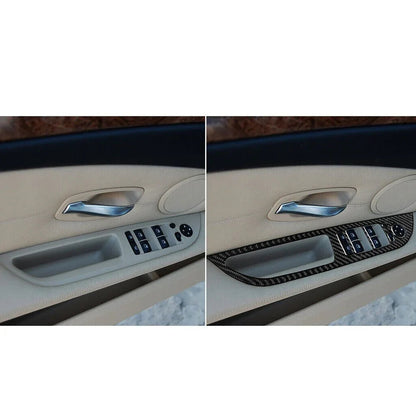 Mavlaro Echtcarbon Fensterheberschalter-Blenden für BMW 5er E60 LCI 2008-2010