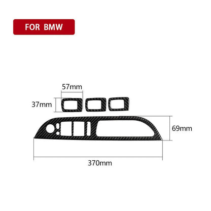 Mavlaro Echtcarbon Fensterheberschalter-Blenden für BMW 5er E60 LCI 2008-2010