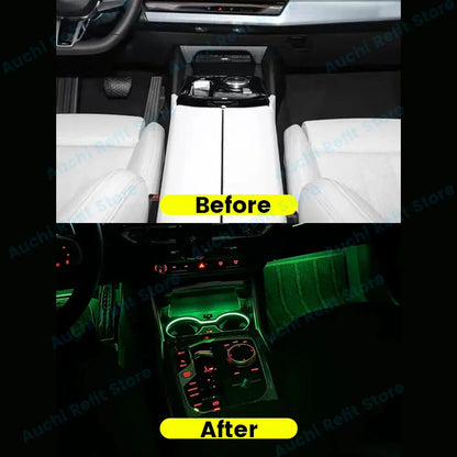 Mavlaro LED Getränkehalter Ambientebeleuchtung 11 Farben für BMW 5er G30 & 6er GT G32 2018-2023
