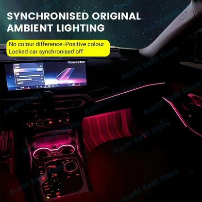 Mavlaro LED Getränkehalter Ambientebeleuchtung 11 Farben für BMW 5er G30 & 6er GT G32 2018-2023