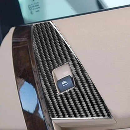 Mavlaro Echtcarbon Fensterheberschalter-Blenden 4-teilig für BMW 5er E60 Vorfacelift 2004-2007