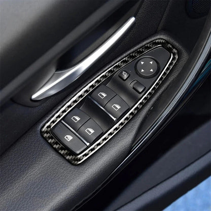 Mavlaro Carbon-Look Fensterheberschalter-Blenden 4-teilig für BMW 1er F20/F21 2012-2018