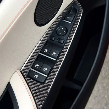 Mavlaro Soft-Carbon Fensterheberschalter-Blenden für BMW X3 F25 2011-2017 & X4 F26 2014-2017