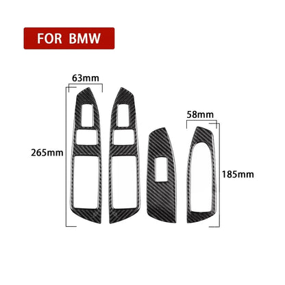 Mavlaro Echtcarbon Fensterheberschalter-Blende für BMW 7er F01 2009-2015